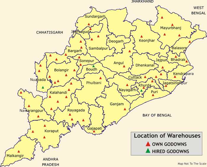 Odisha Map — Urbania Tempo Travels service area